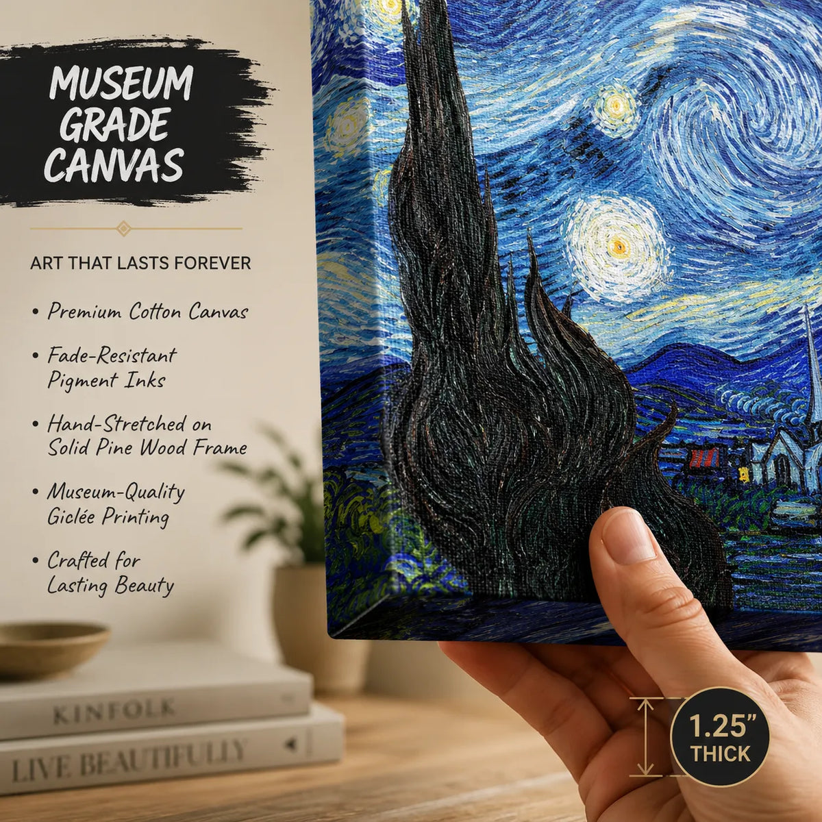 Starry Night Painting on museum grade canvas