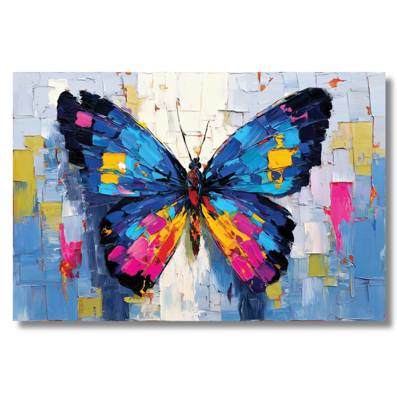 Colorful butterfly painting on a abstract background
