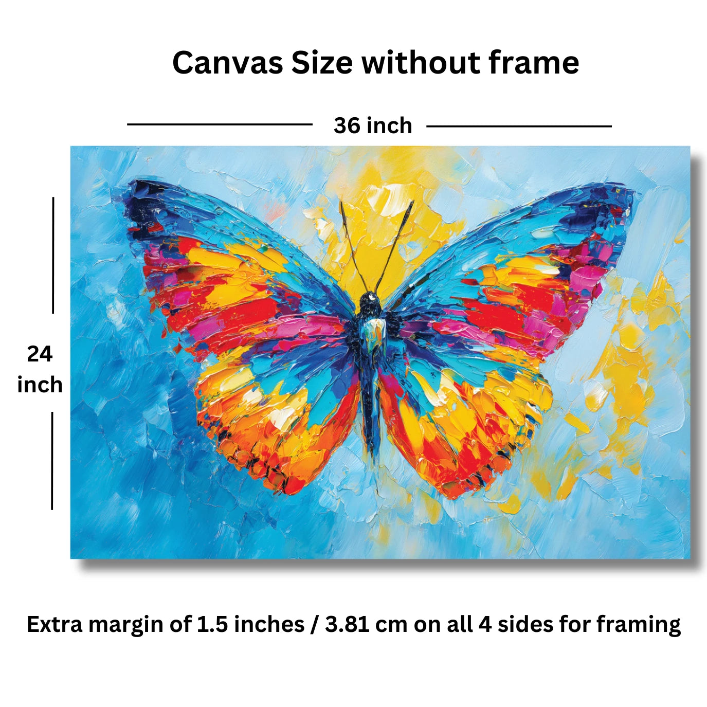 Colorful butterfly painting for living room