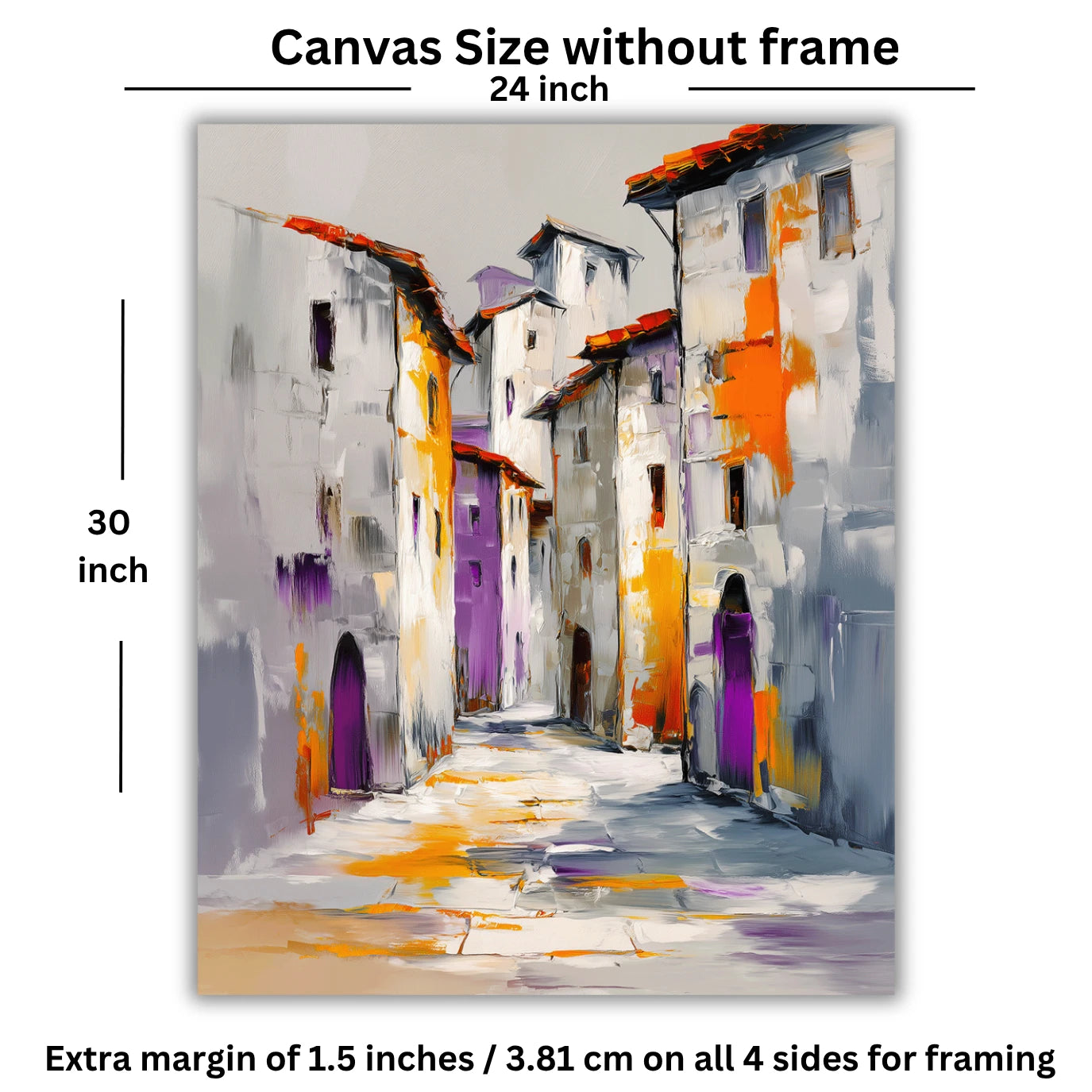 Abstract street scene painting