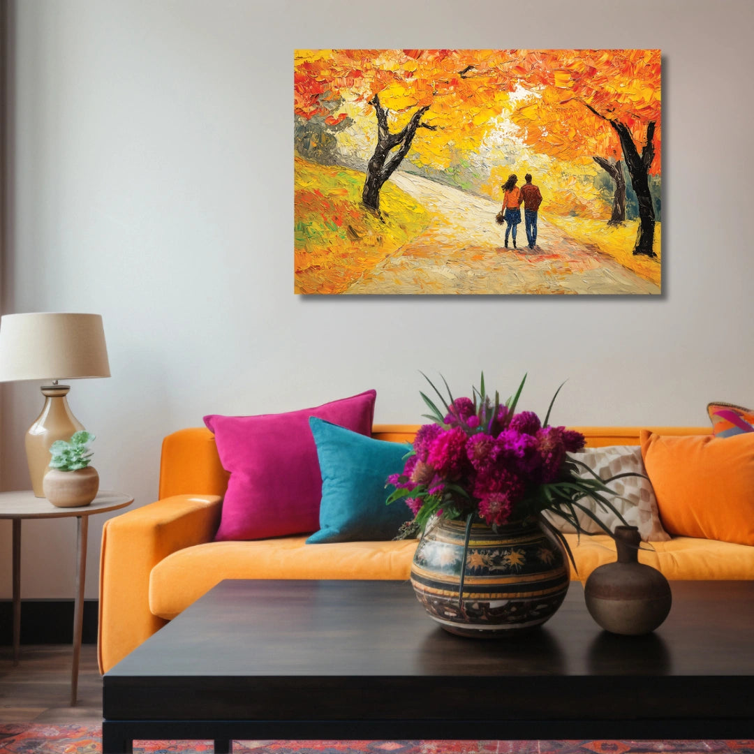 wall art canvas romantic couple painting