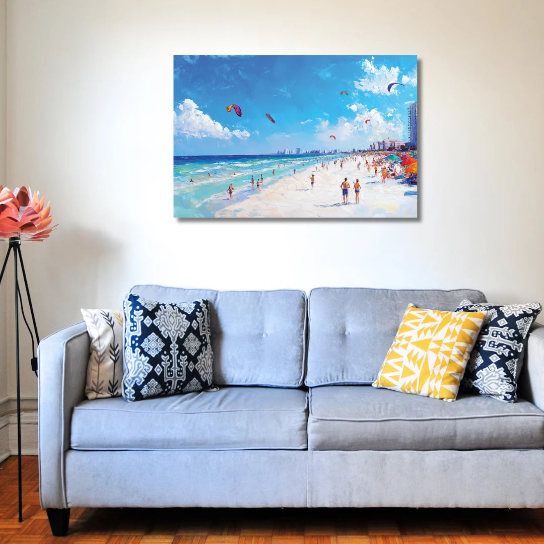 beach modern art painting