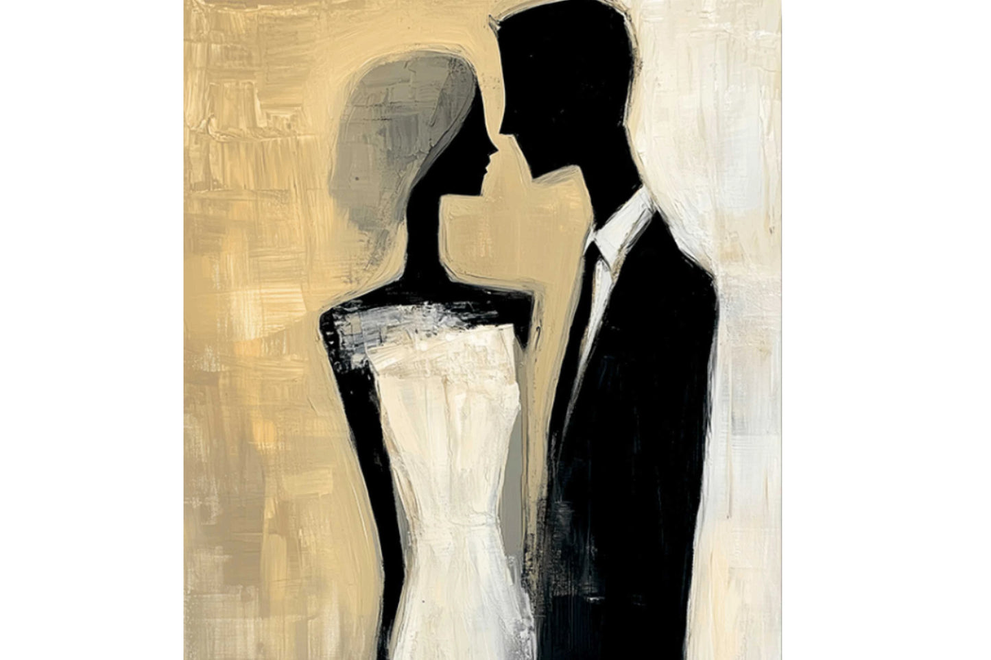 couple romantic painting artwork for walls