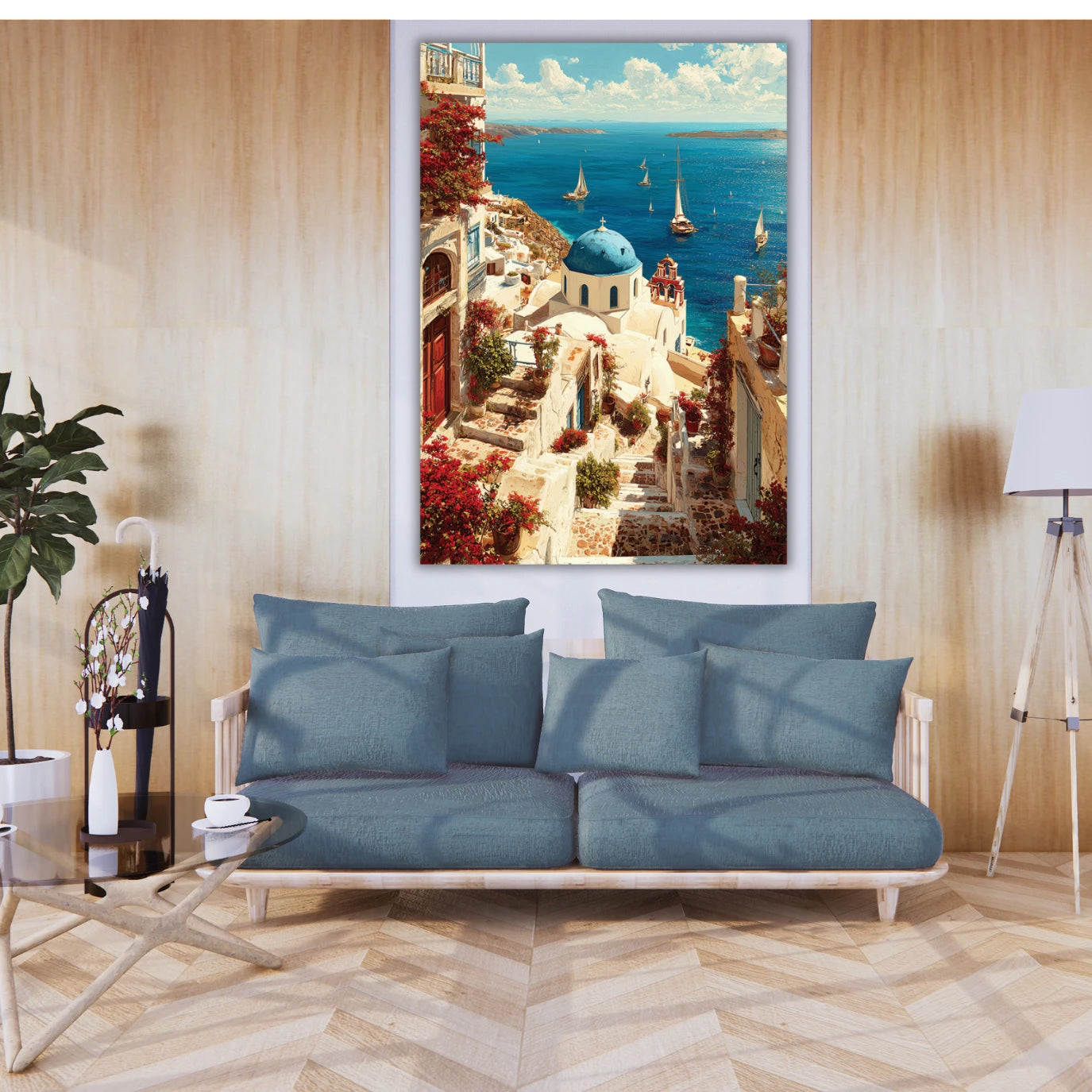 santorini greece paintings