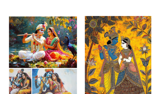 Radha Krishna Canvas Wall Painting