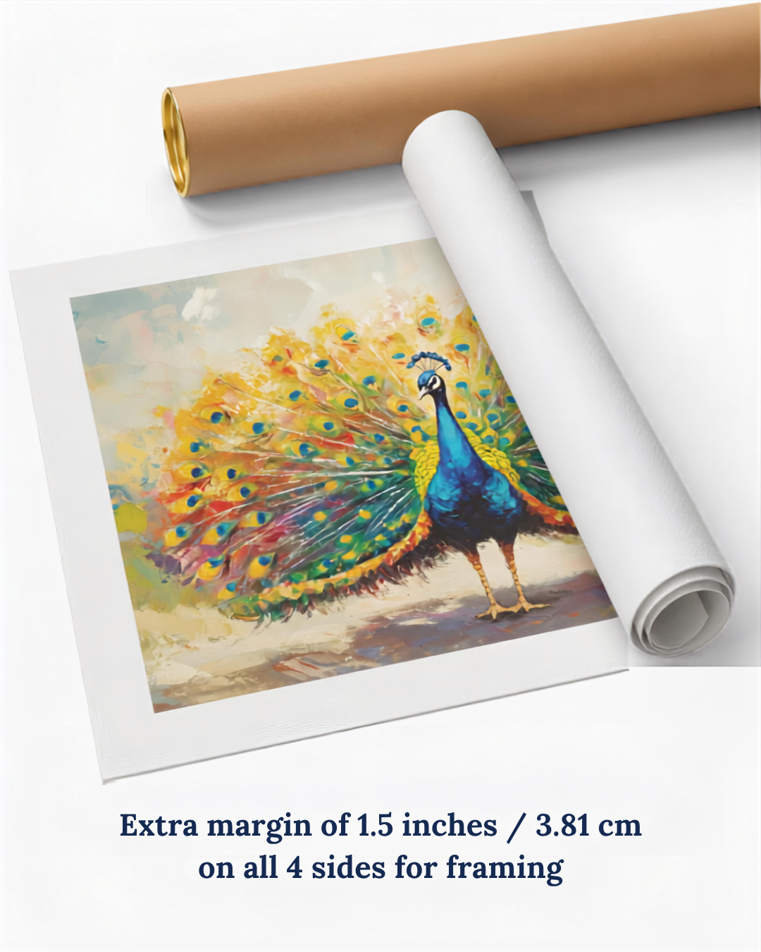 Peacock Painting| Vastu Painting| Dancing Peacock Painting| Wall Art