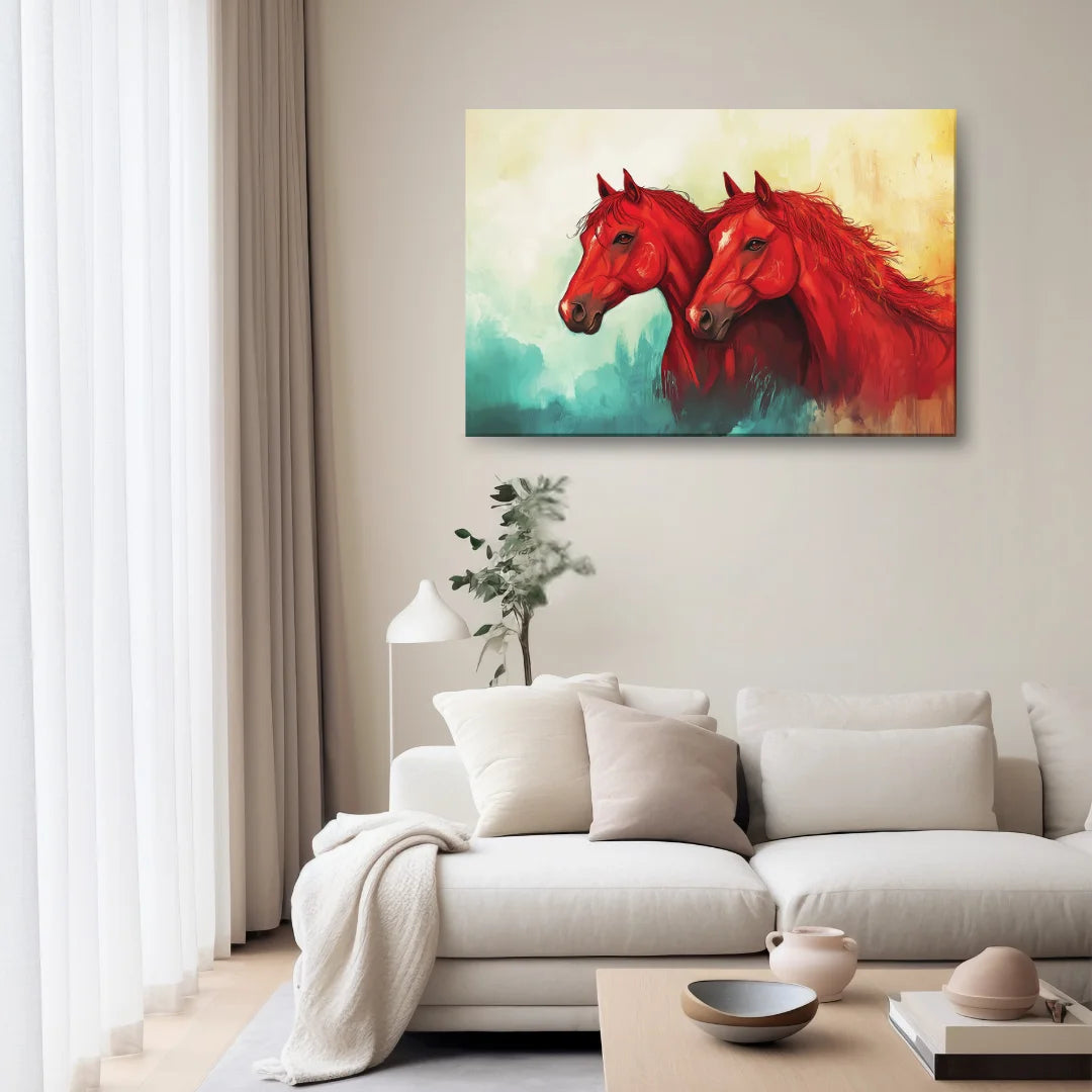 2 horses painting vastu 