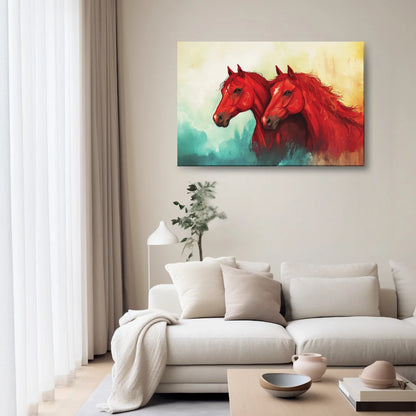 2 horses painting vastu 