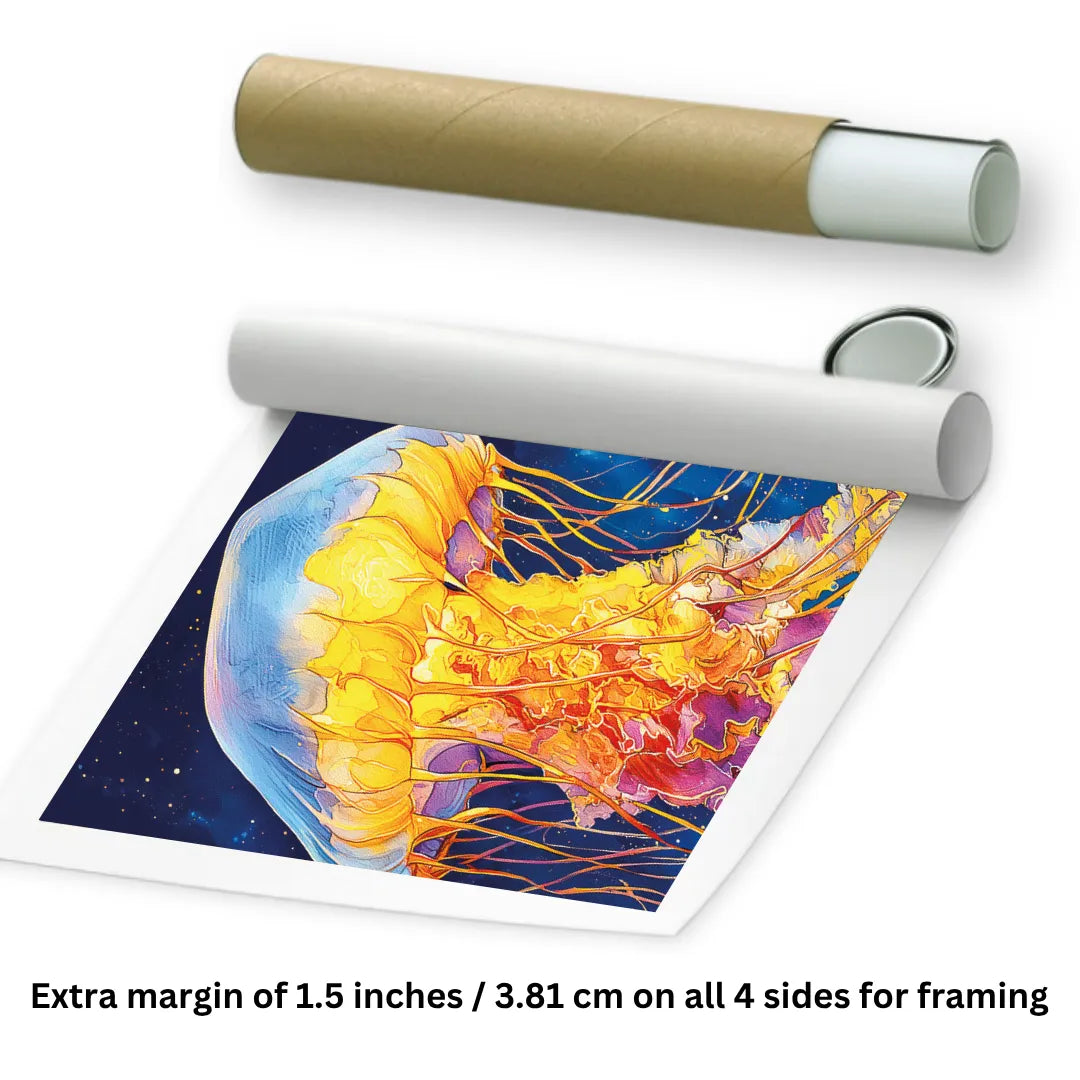 Jellyfish Painting| Canvas Painting| Jellyfish Painting on Canvas| Painting for Wall Decoration| Animal Painting| Ocean Painting| Wall Painting