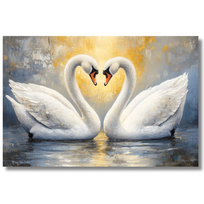 Vastu-Inspired Pair of Swan Painting: Bring Harmony and Beauty to Your Home