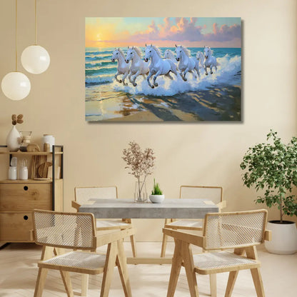 7 horse canvas painting