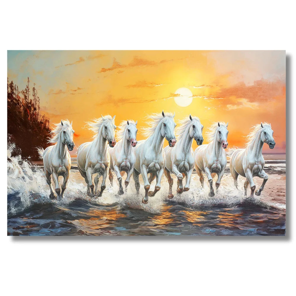 7 horse canvas painting