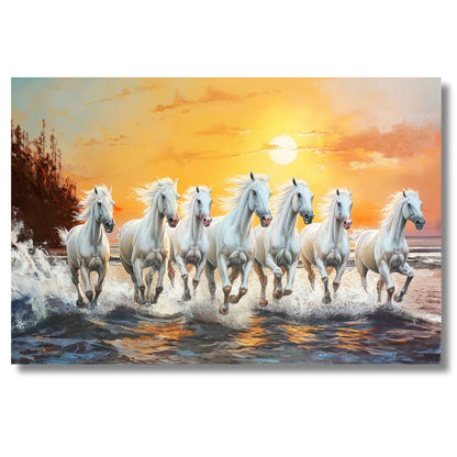 7 horse canvas painting