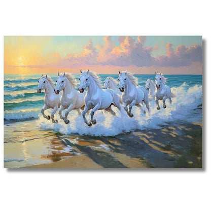 7 horse canvas painting