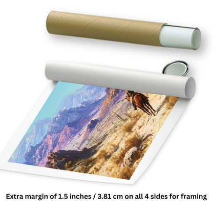 Premium Desert Canvas Painting| Framed Cactus Wall Art| Cactus Painting on Canvas |Desert Landscape Painting| Large Cactus Painting