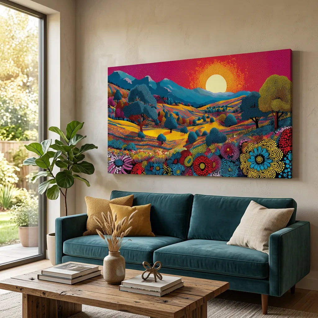 Australian Aboriginal Art on wall