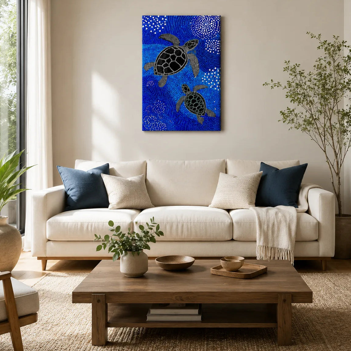 Aboriginal Turtle Painting for Living Room