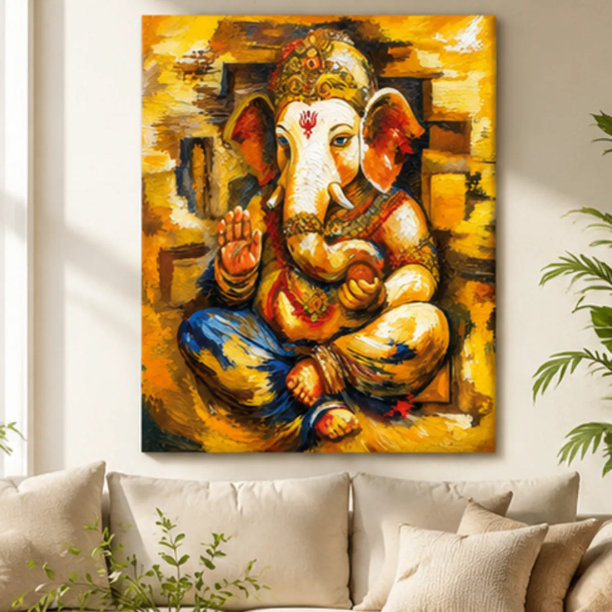 Abstract Ganesha Painting for home wall
