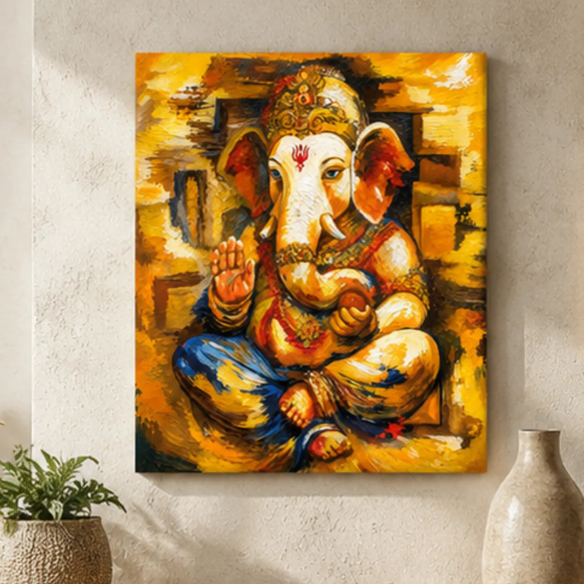 Abstract Ganesha Painting for mandir