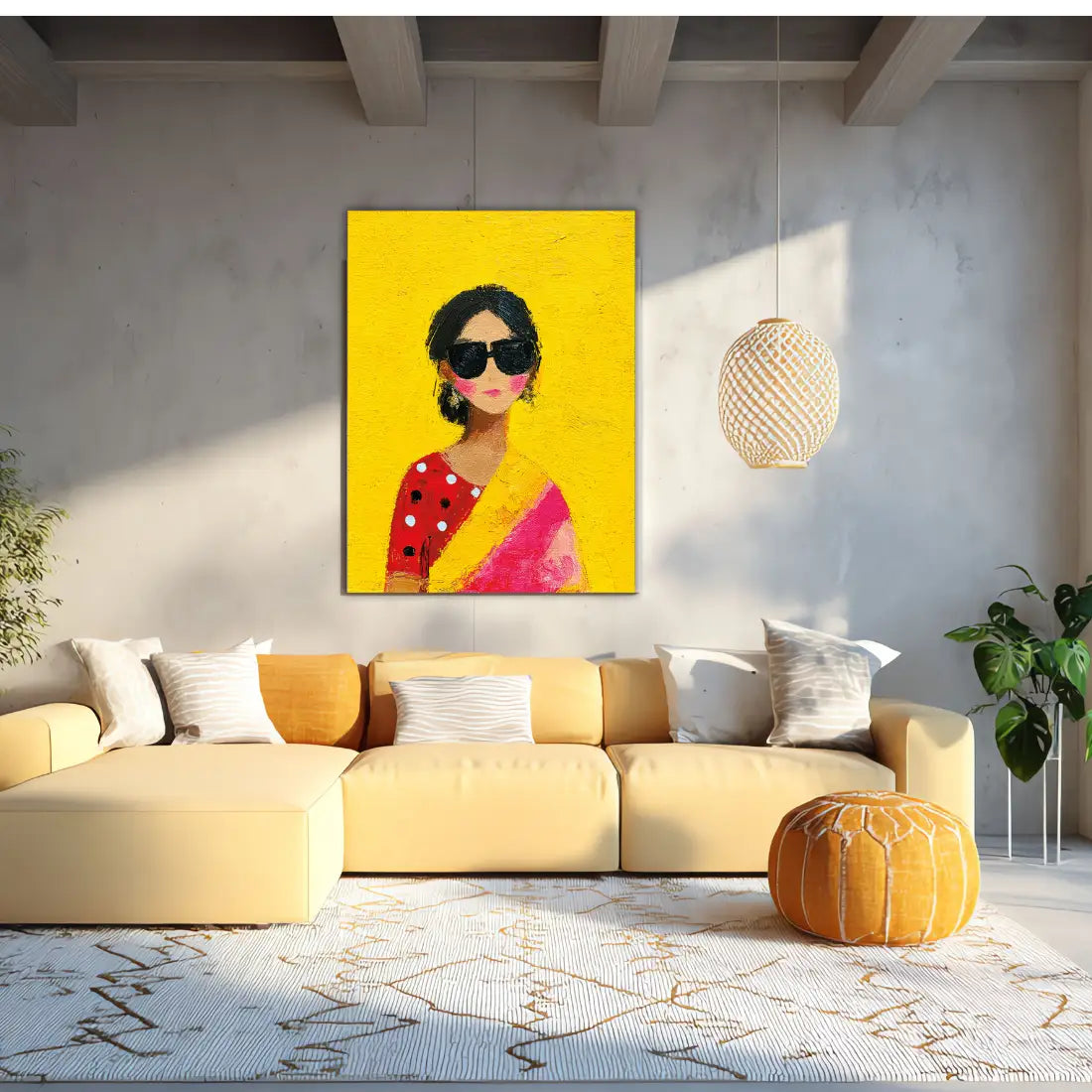 Abstract woman painting