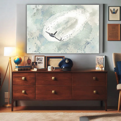 Air Force plane wall painting