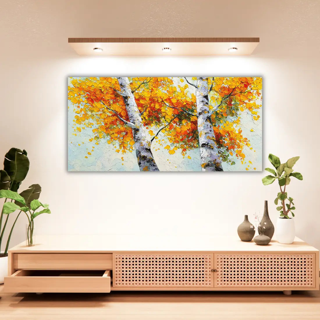 Birch tree canvas art 