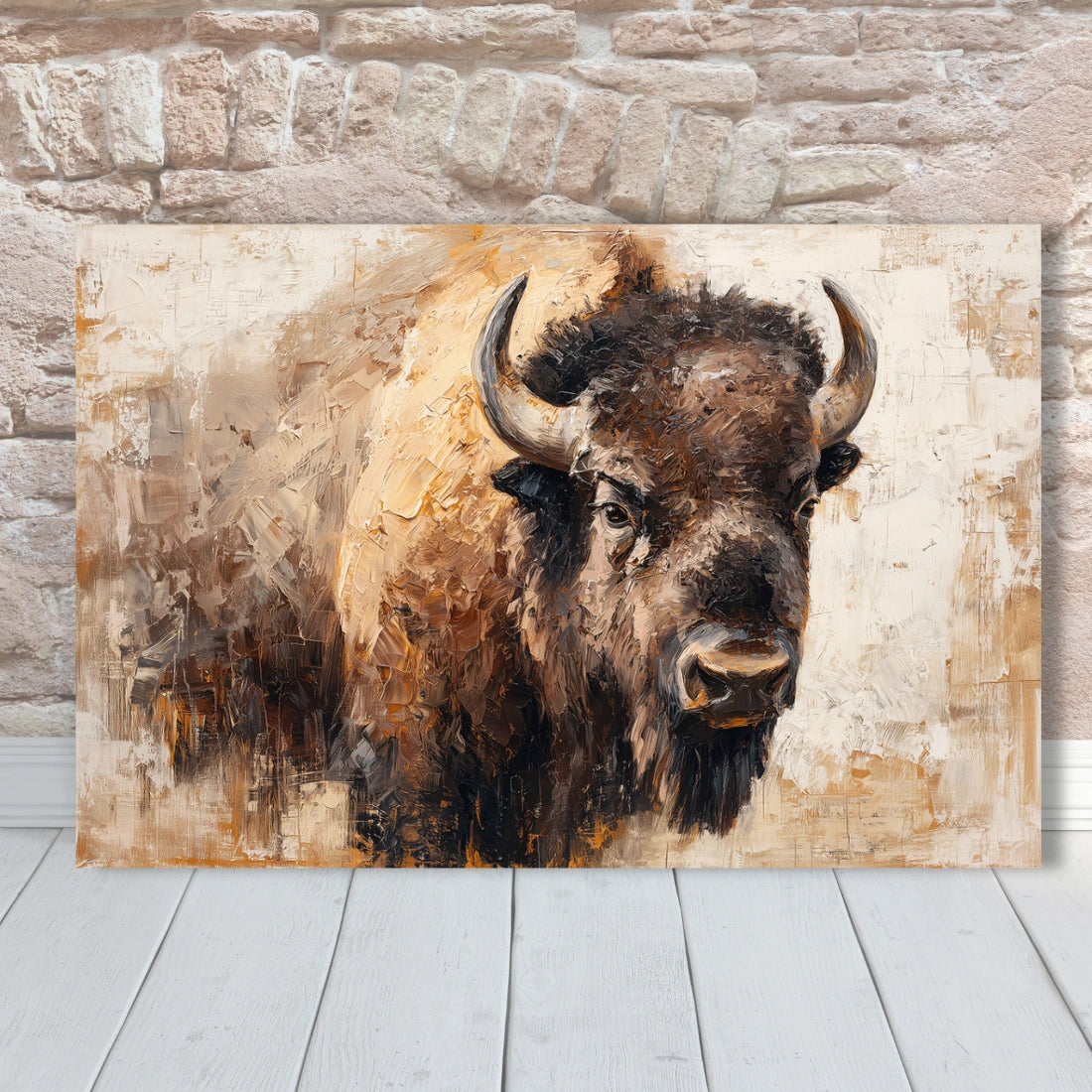 Bull Painting on Canvas| Painting for Living Room| Painting of a Bull