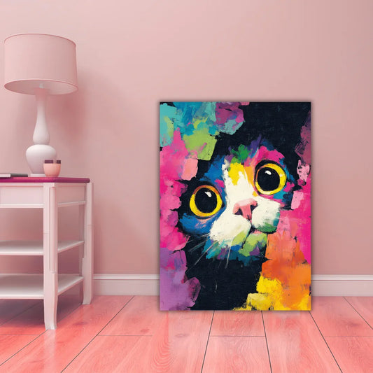 colorful cat painting