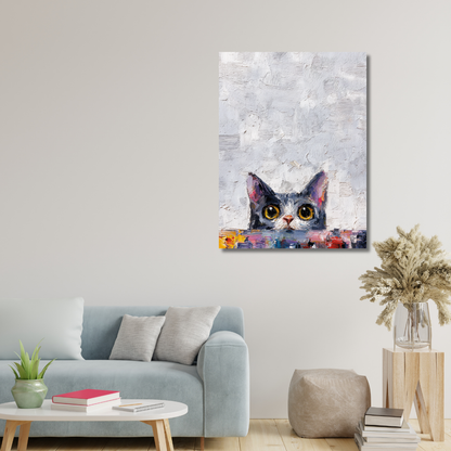 Cat painting for bedroom