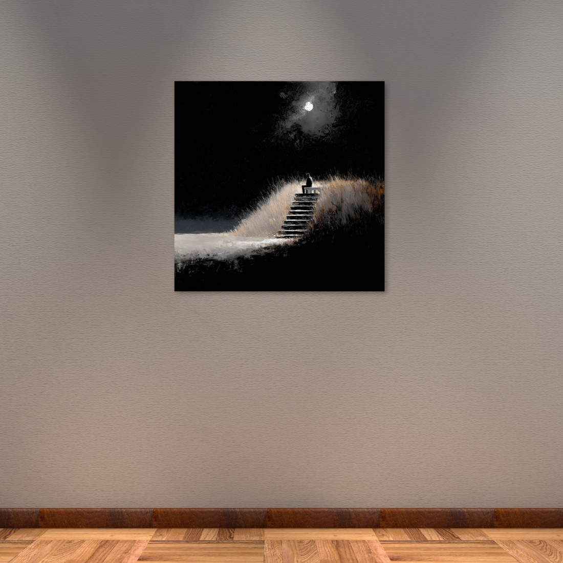 Emotional canvas painting 