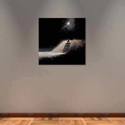 Emotional canvas painting 