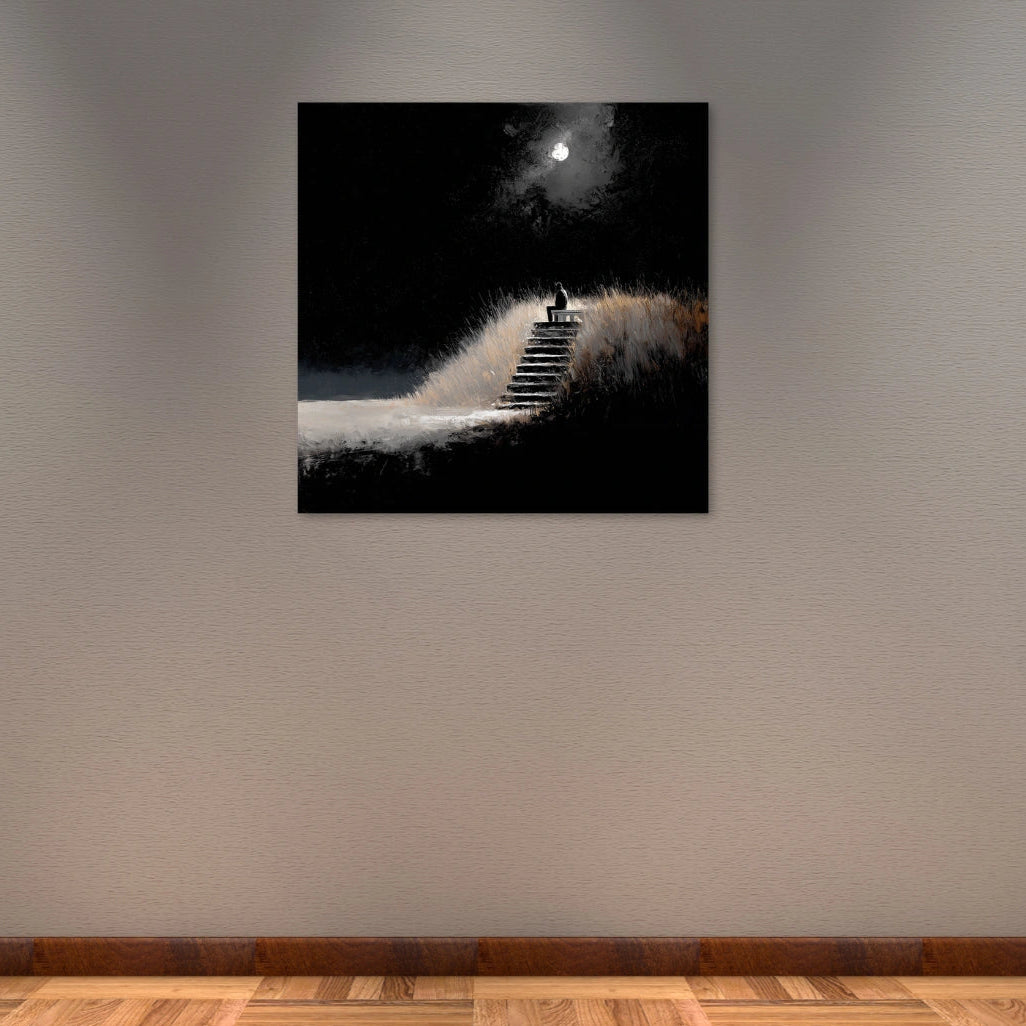 Sad painting on canvas
