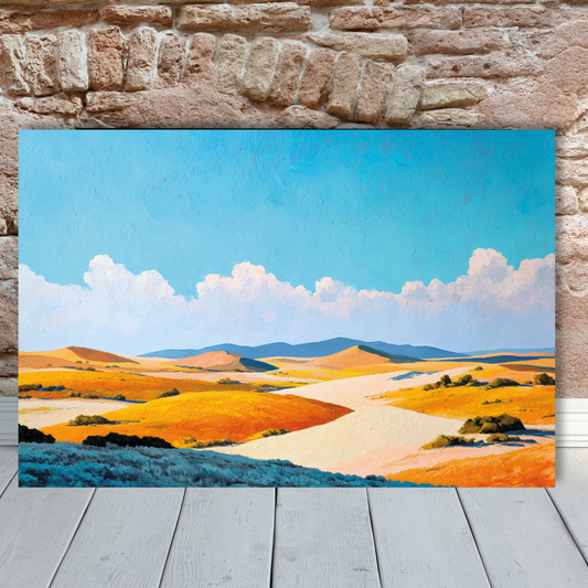 Ghibli art style painting of a desert