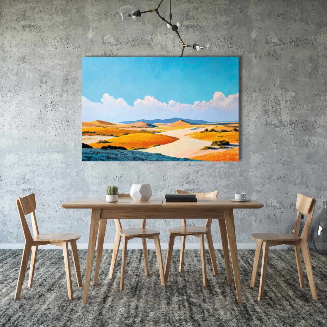 Ghibli desert painting