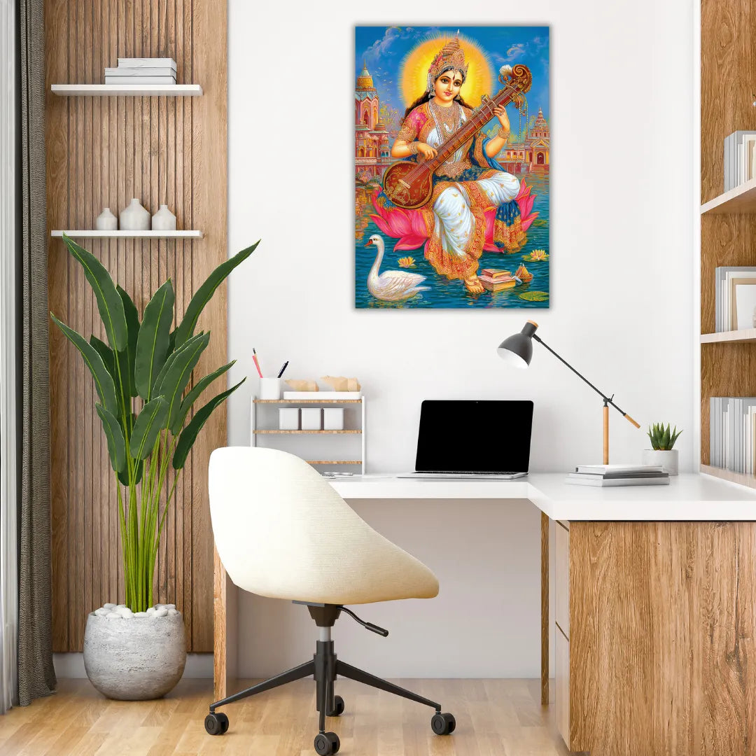 Maa Saraswati painting