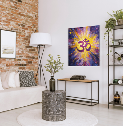 Om canvas wall painting