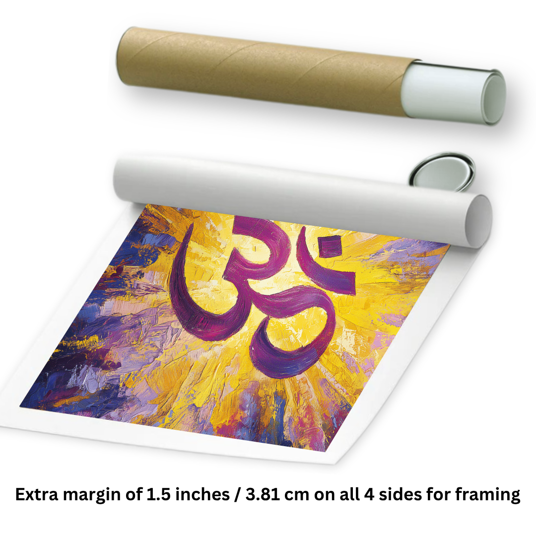 Om painting on canvas