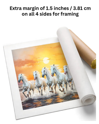 7 Running Horse Painting Living Room rolled canvas