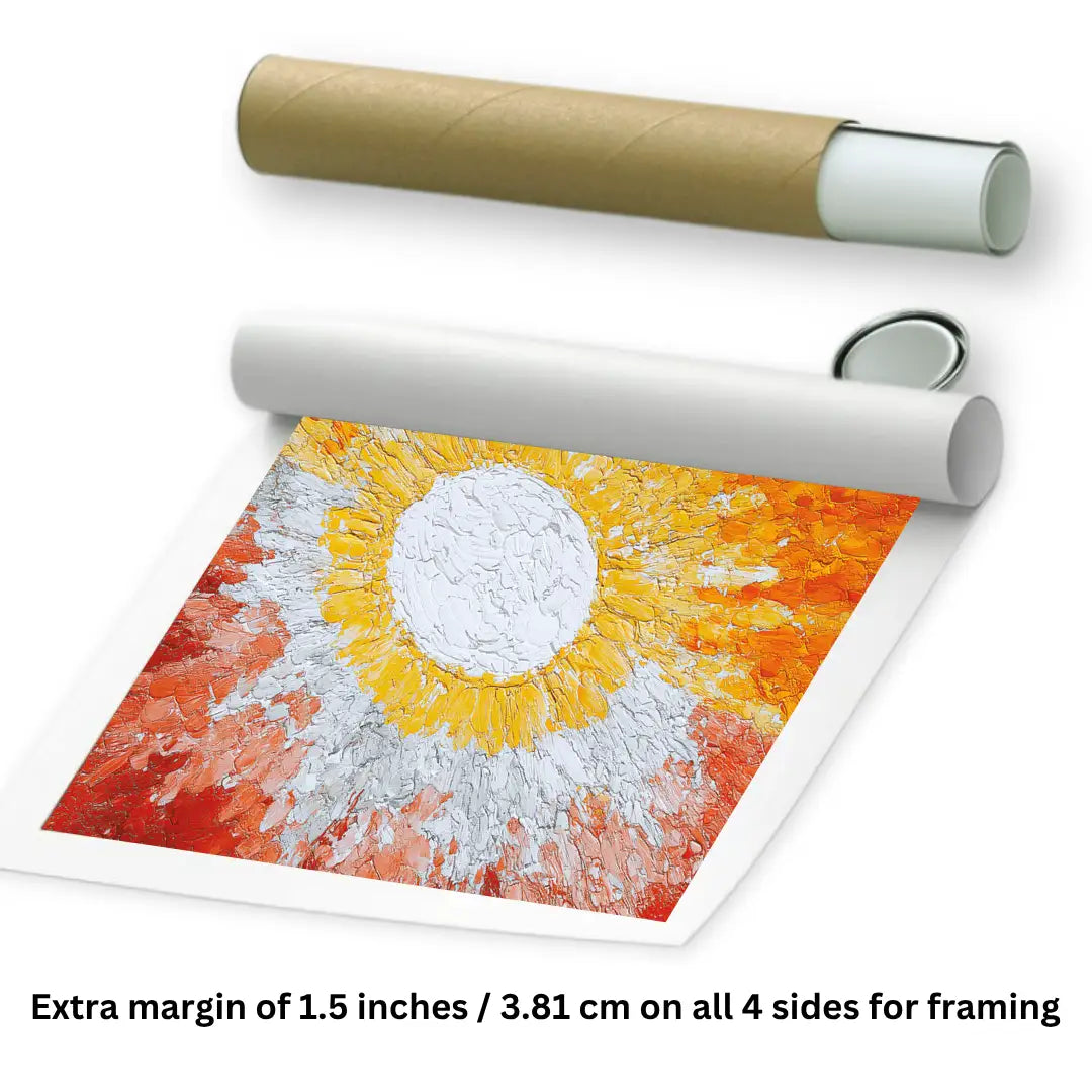 Rolled Big Sun Painting