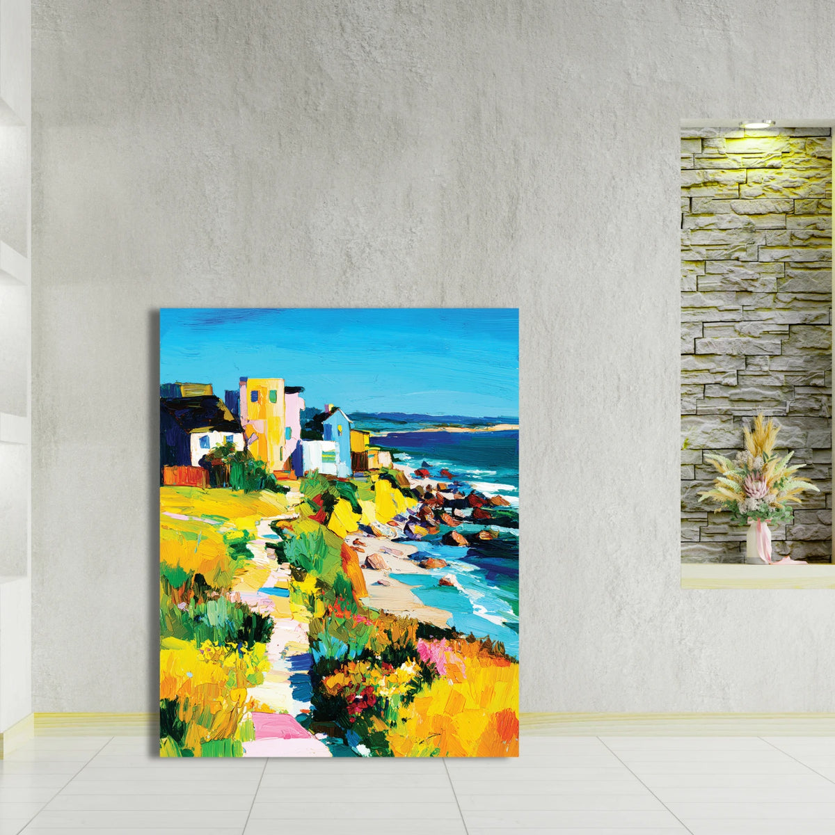 abstract seashore painting