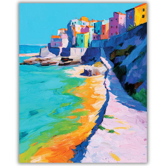 abstract seashore painting