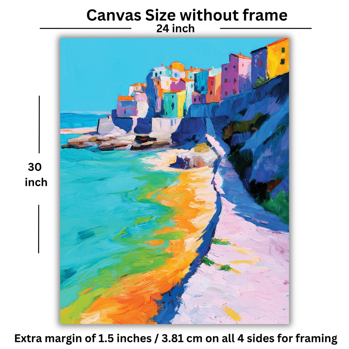 abstract seashore painting for wall