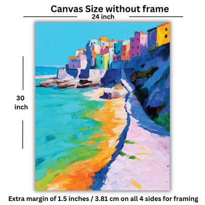 abstract seashore painting for wall