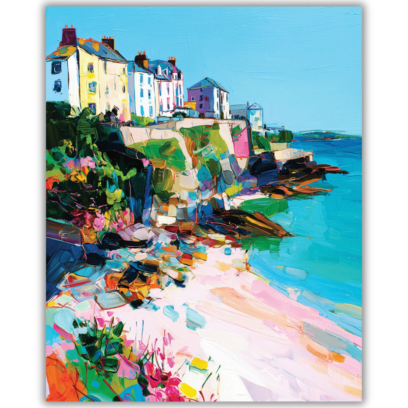 abstract painting seashore