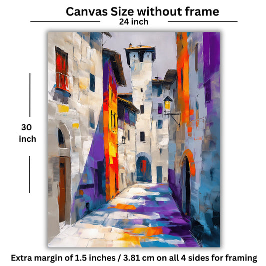 abstract wall art italian street