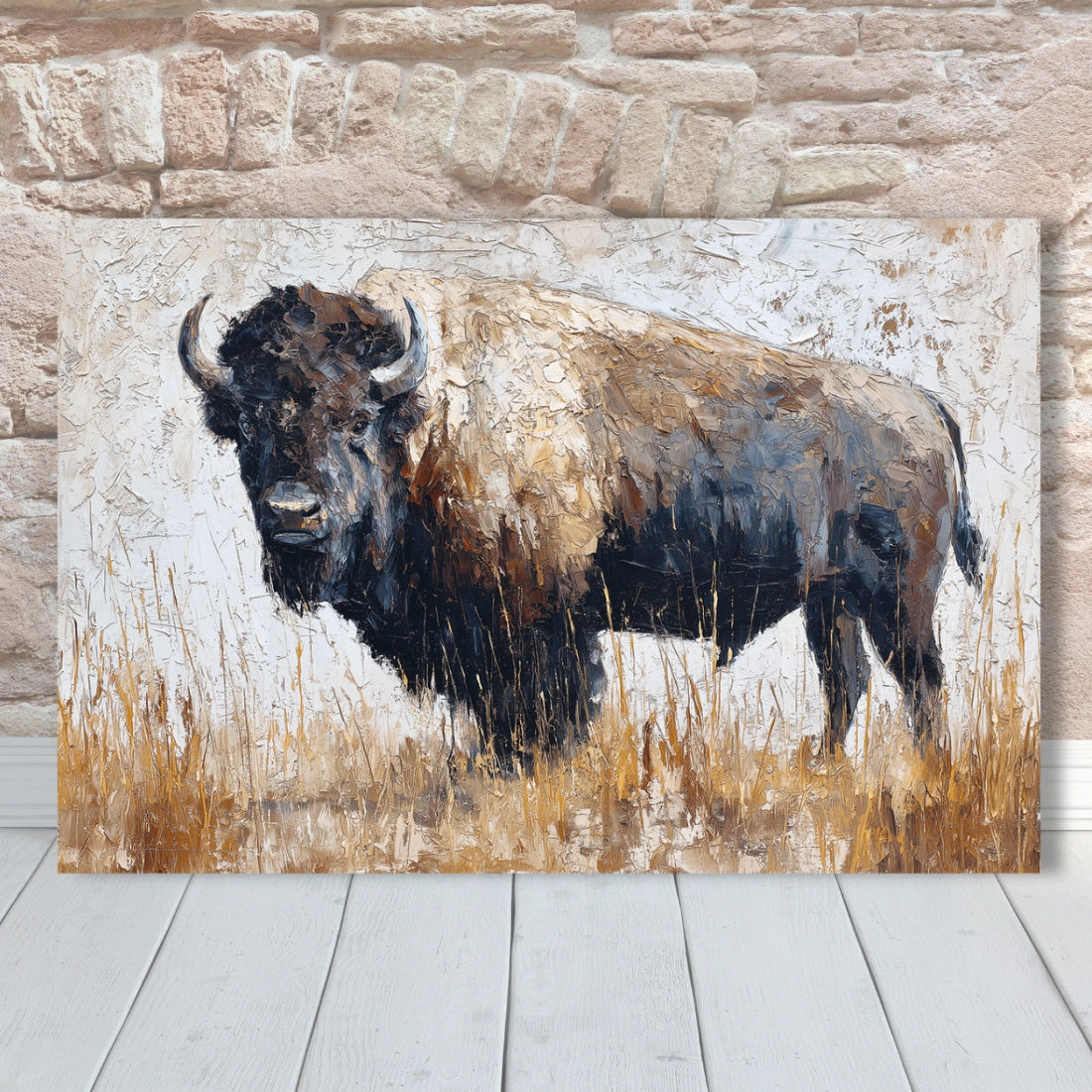Bull Painting on Canvas| Painting for Living Room| Animal Painting