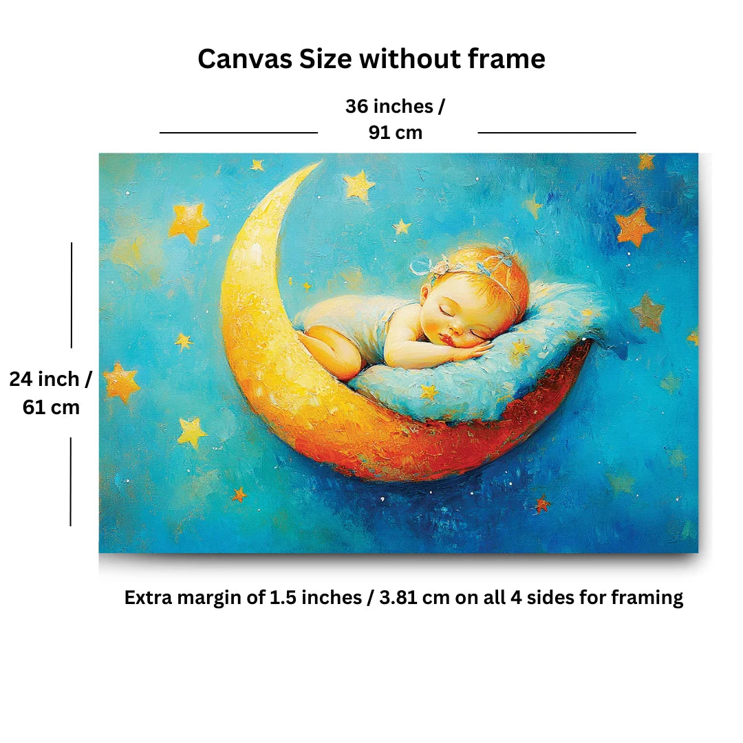 baby girl painting for wall decoration