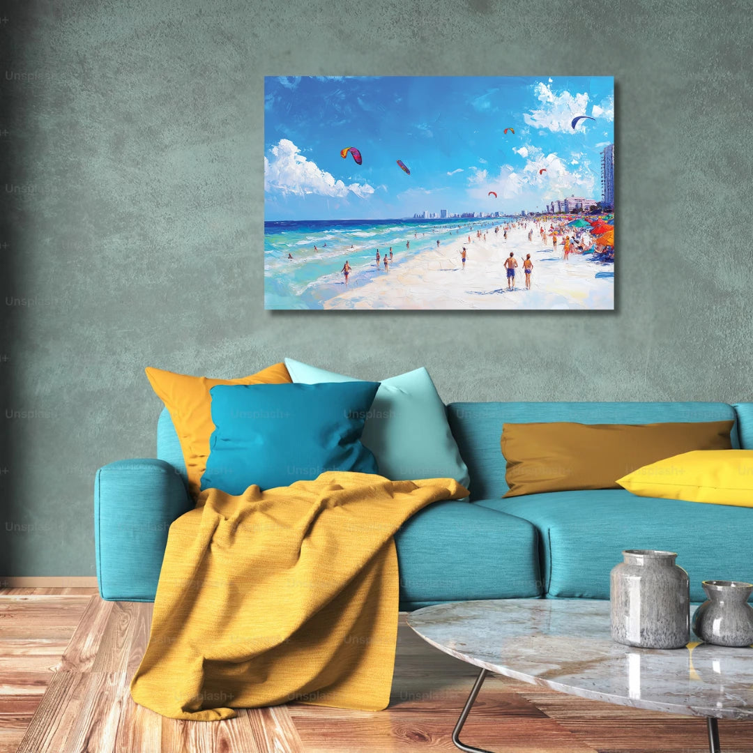 beach painting for wall