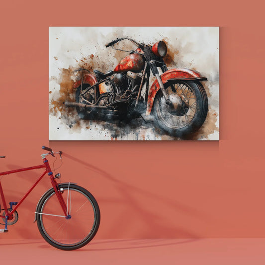 bike canvas painting