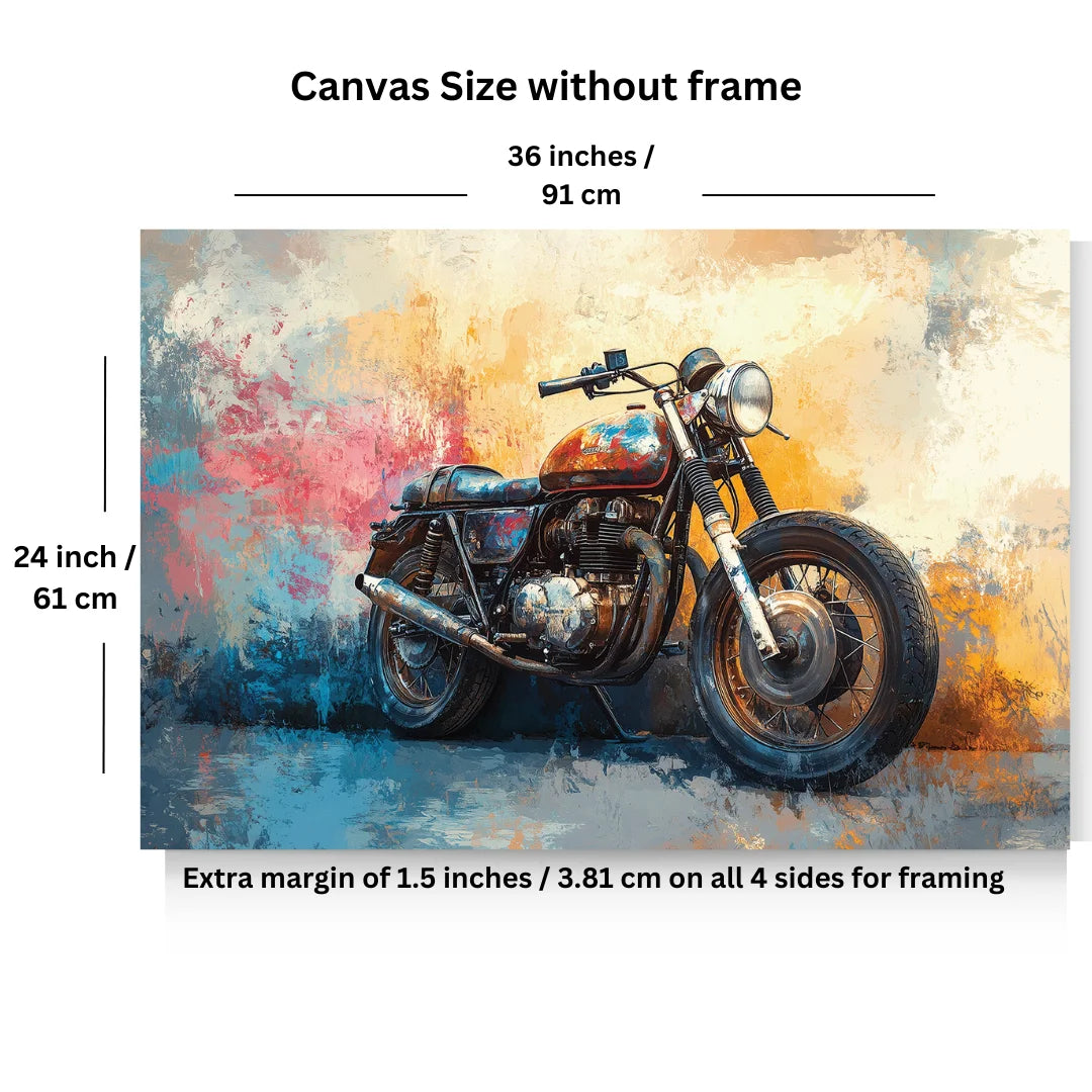 bike wall art painting